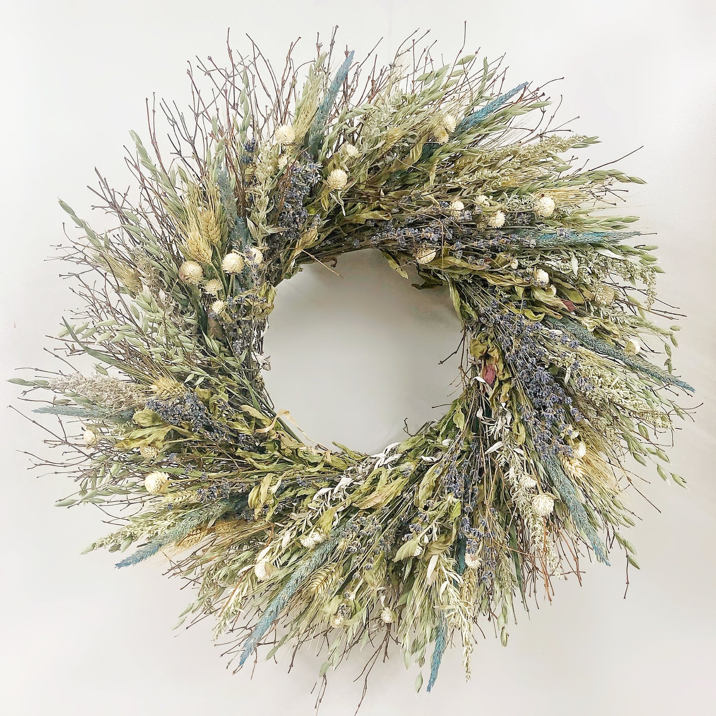 Dried Everblue Wreath