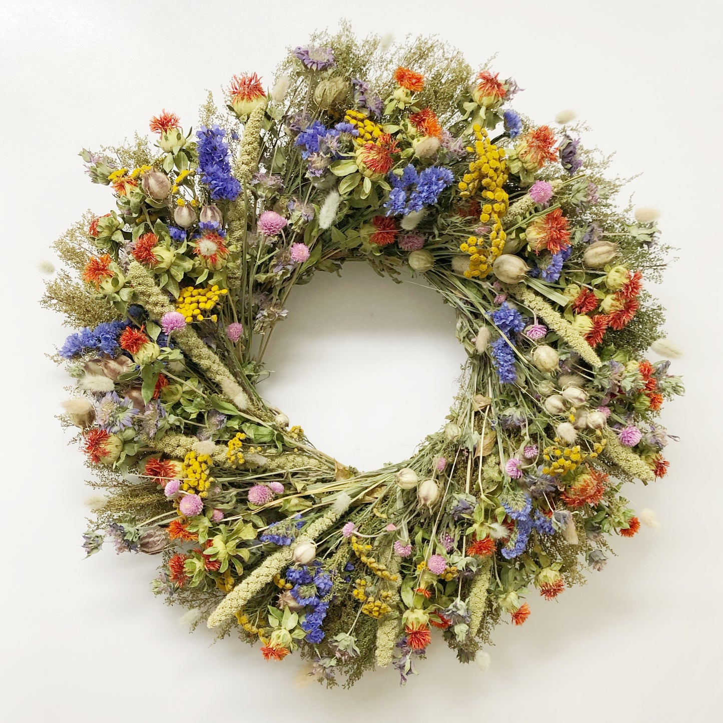Dried Spring Bloomer Wreath