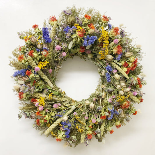 Dried Spring Bloomer Wreath