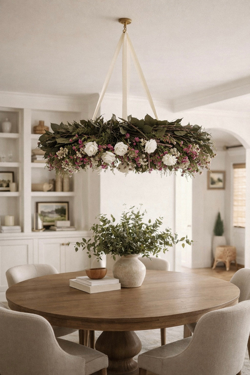 Dried and Preserved Mulberry Rose Wreath