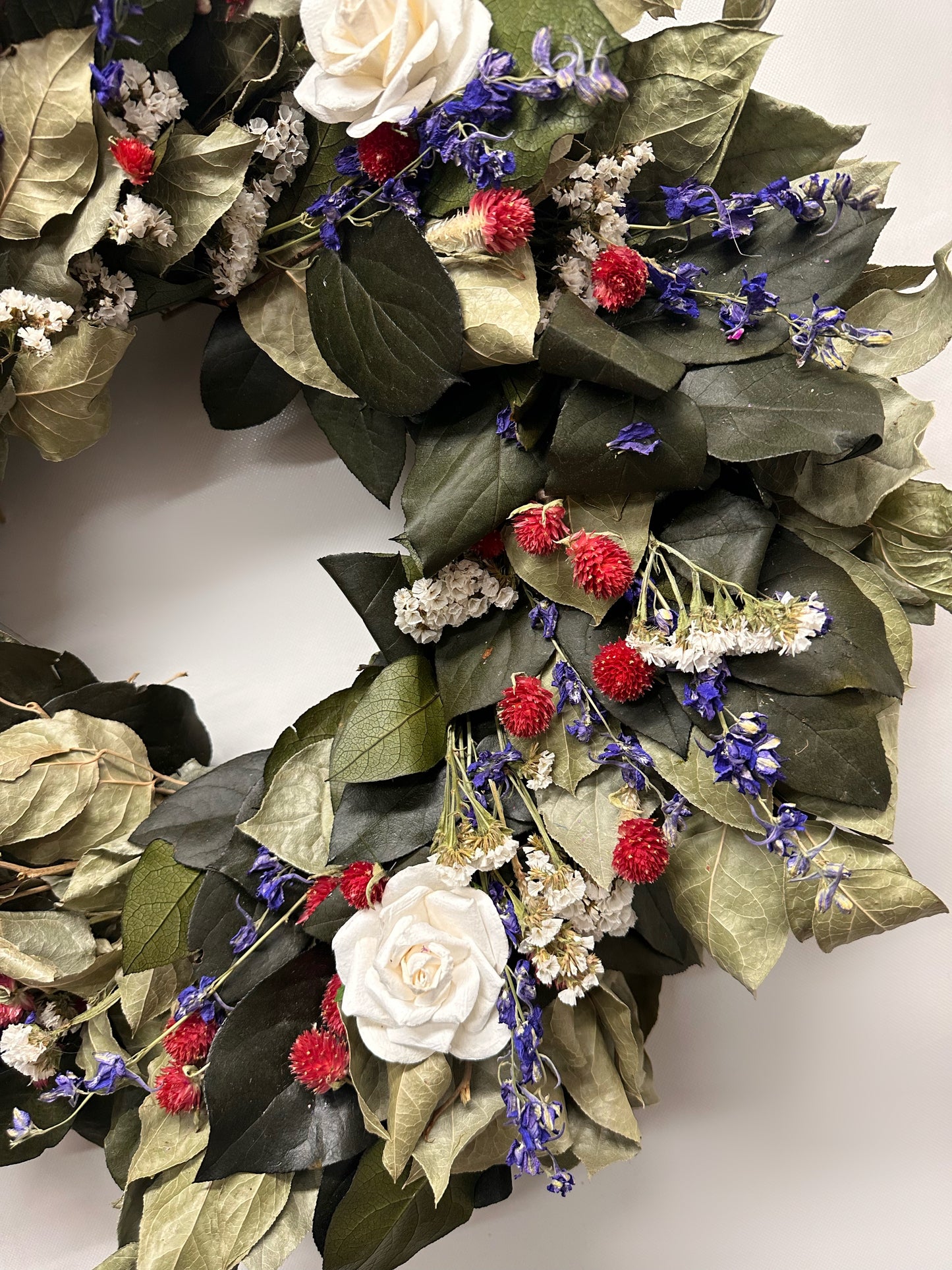 Dried and Preserved Liberty Rose Wreath