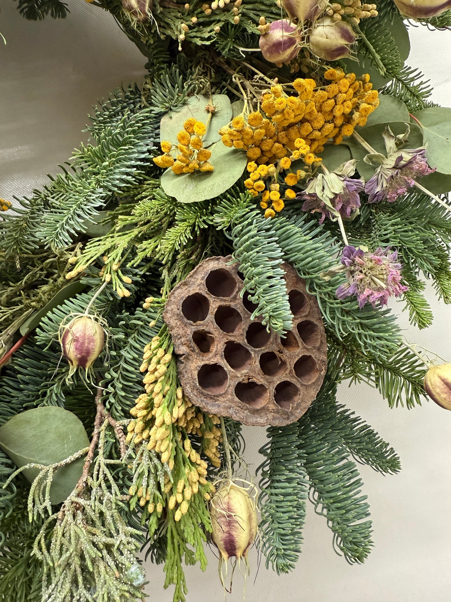 Fresh Evergreens Amber Forager’s Wreath