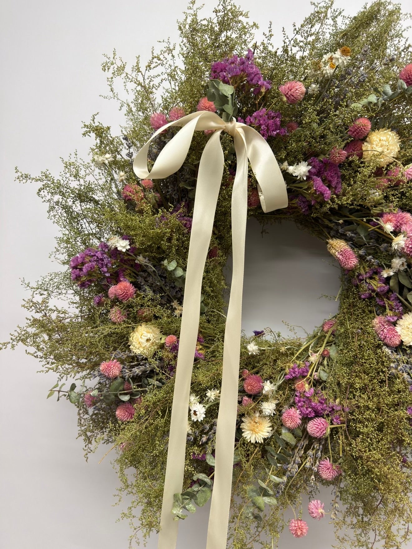 Dried Pink Ophelia Wreath