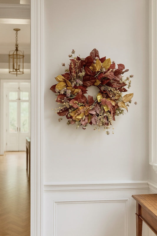 Dried and Preserved Laurel Amaranth Wreath