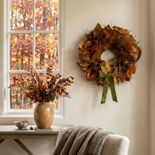 Dried and Preserved Classic Autumn Wreath