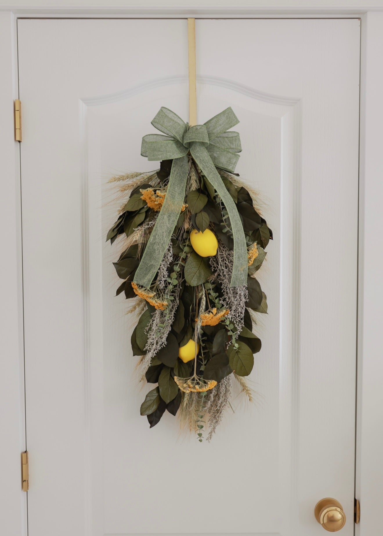 Dried and Preserved Sicilian Lemon Door Greeter Swag