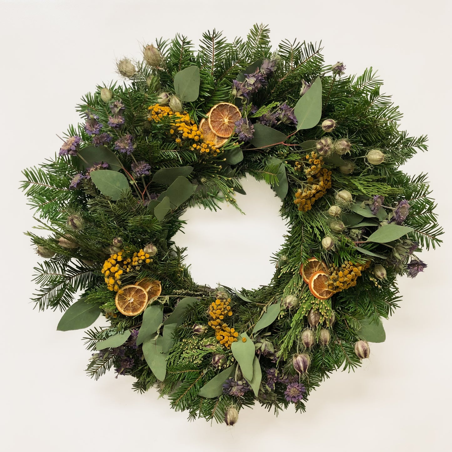 Fresh Evergreens Winter Harvest Wreath