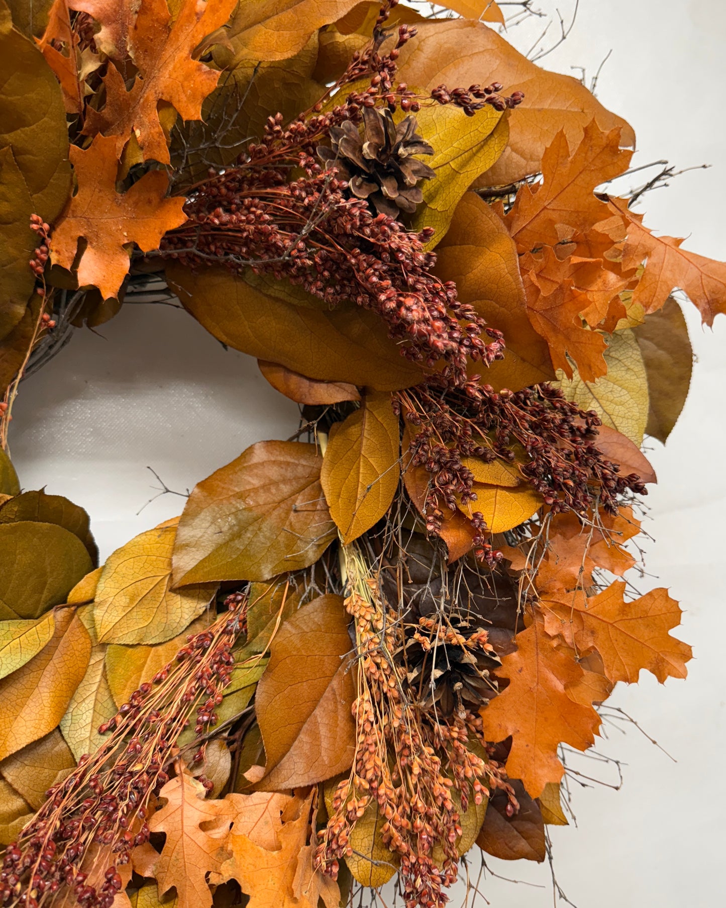 Dried and Preserved November Forage Wreath