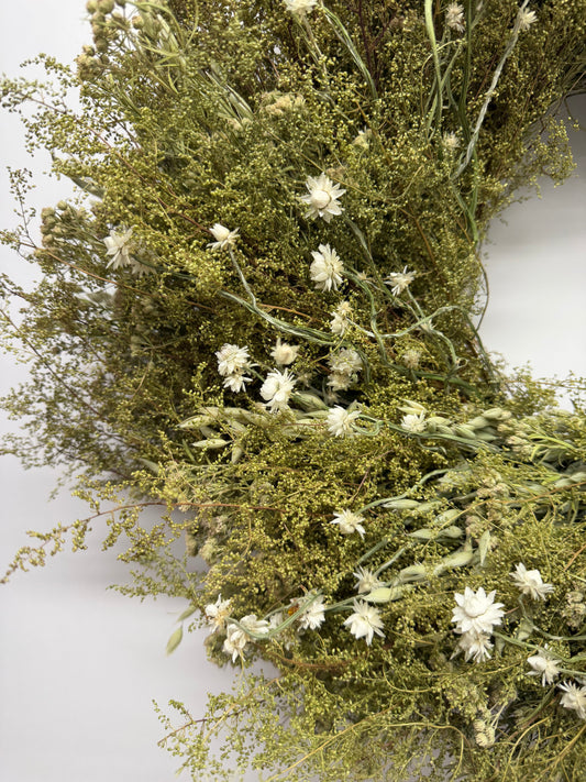 Dried Ammobium Gardens Wreath