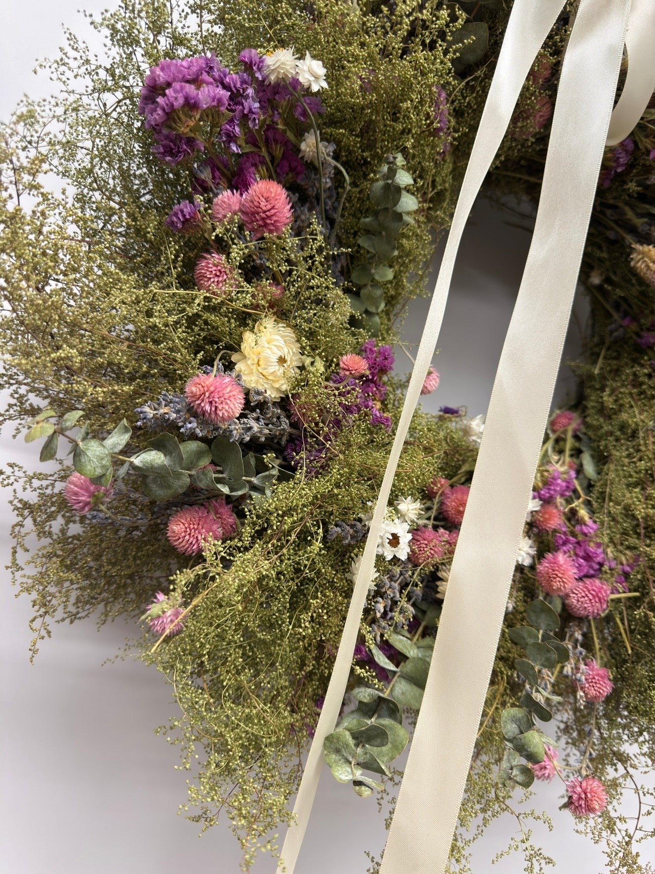 Dried Pink Ophelia Wreath