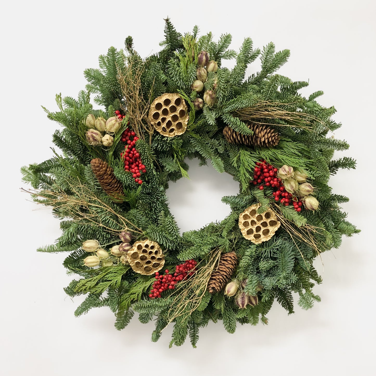 Fresh Evergreens Winter Splendor Wreath
