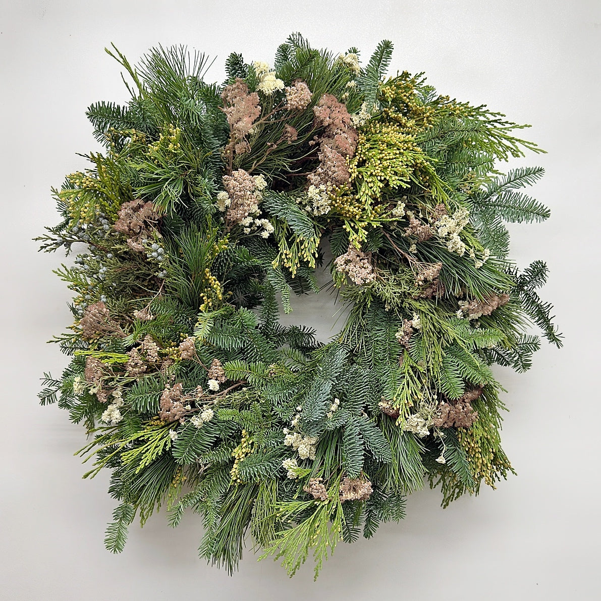 Fresh Evergreens Meadowlace Wreath