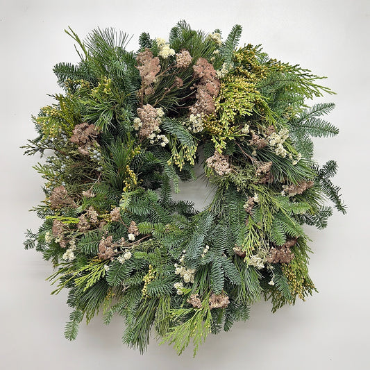 Fresh Evergreens Meadowlace Wreath