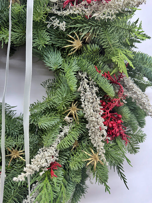 Fresh Evergreens Candlelight Holiday Wreath