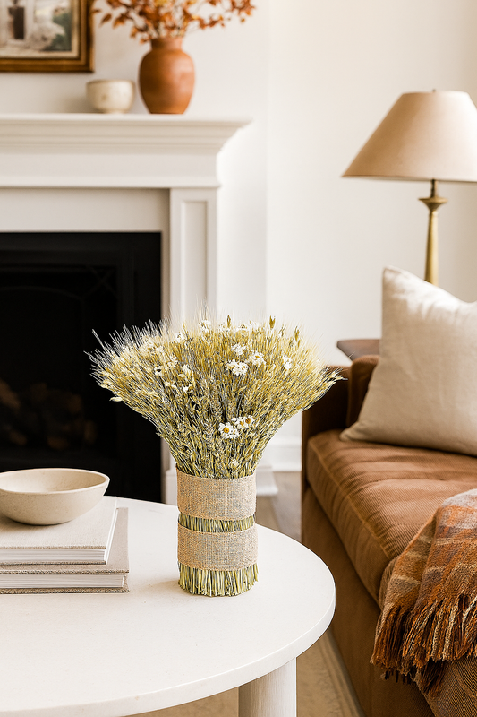 Dried Field Embrace Stack Centerpiece