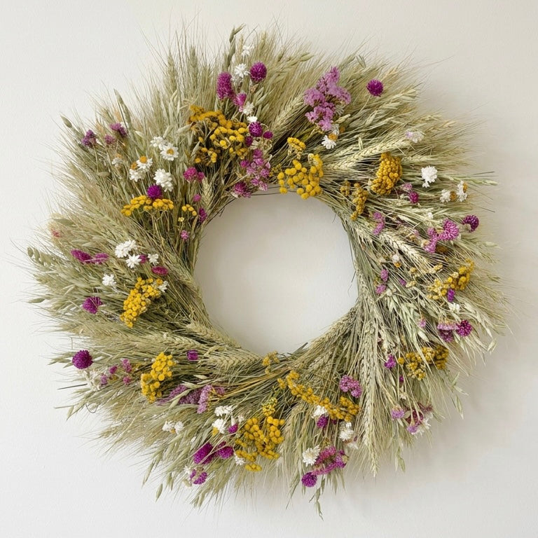 Dried Tansy Sprouts Wreath
