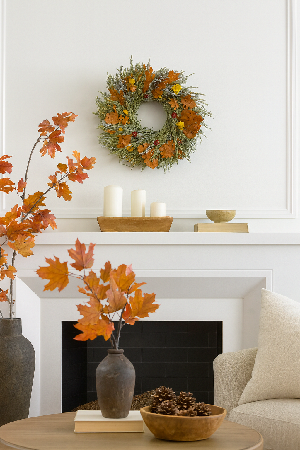 Dried Fall Oakmere Wreath