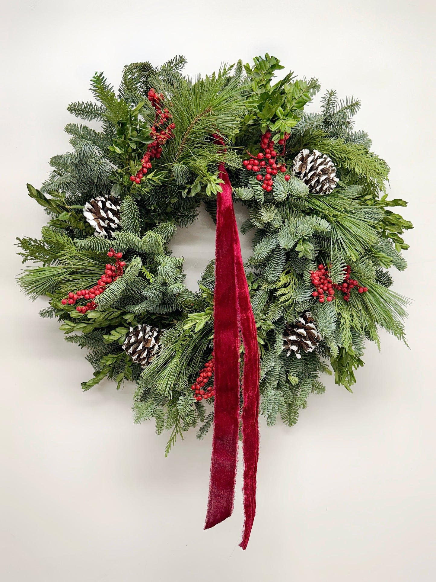 Fresh Evergreens Mistle and Pine Wreath