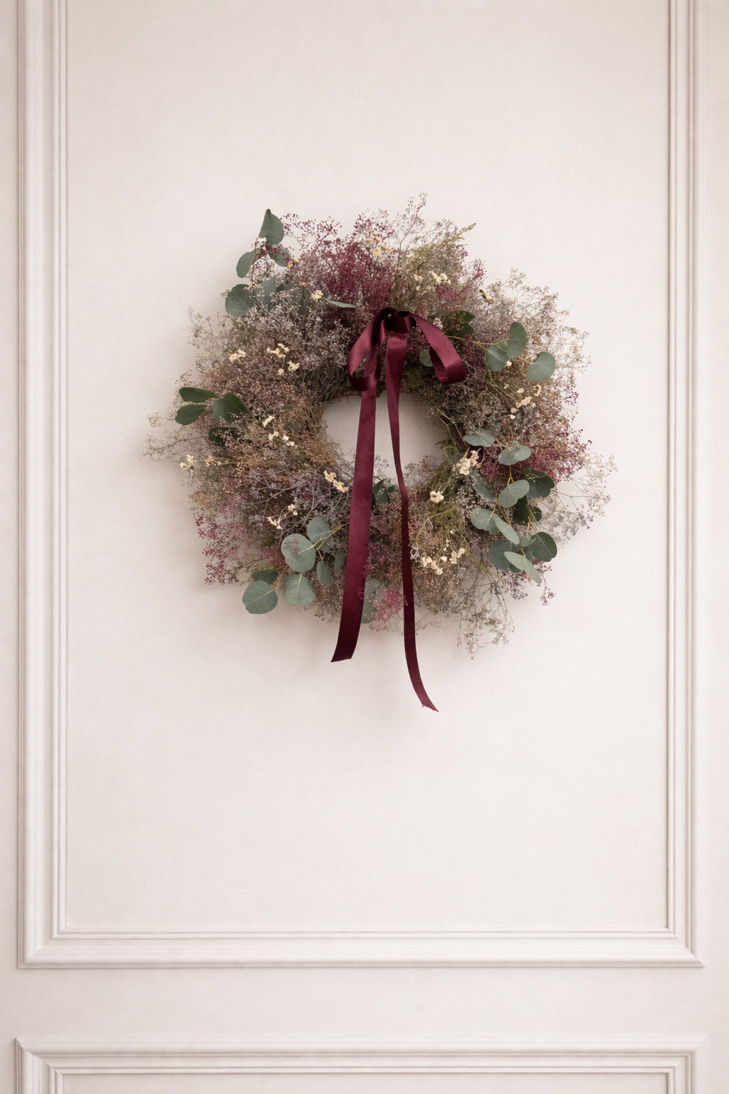 Dried Pearly Gypsophila Wreath