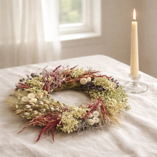 Dried Harvest Lace Wreath
