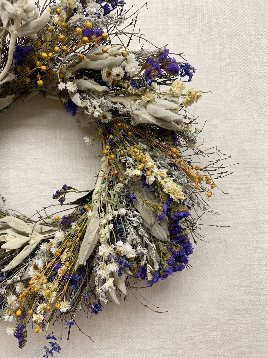 Dried Aether Blue Wreath