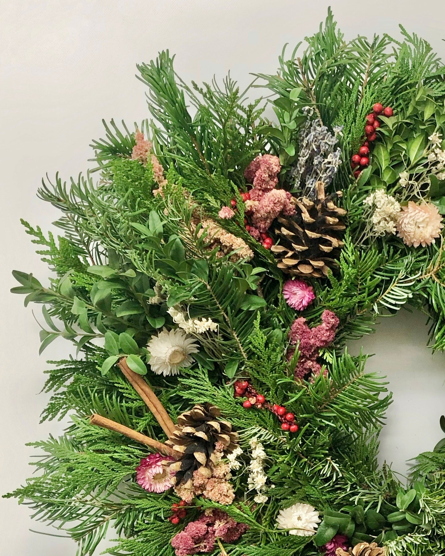 Fresh Evergreens Winter Orchard Wreath