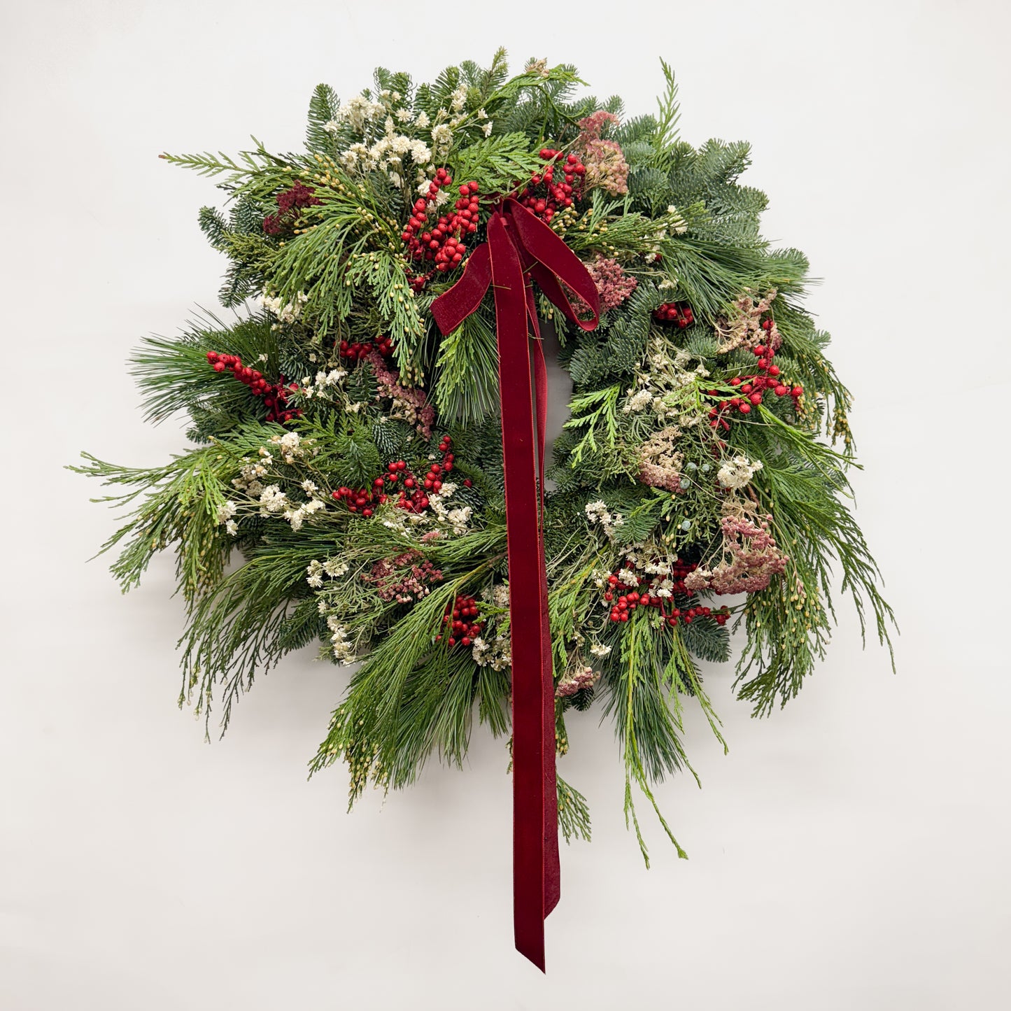 Fresh Evergreens Winterberry Fir Wreath