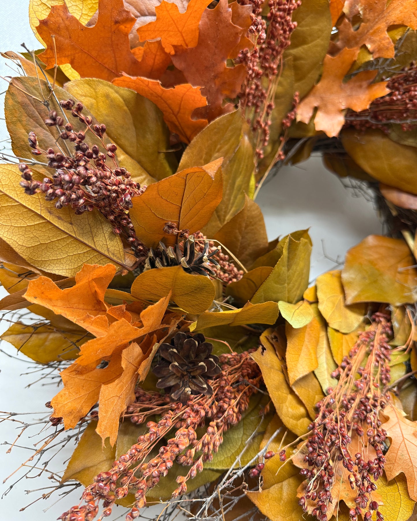 Dried and Preserved November Forage Wreath