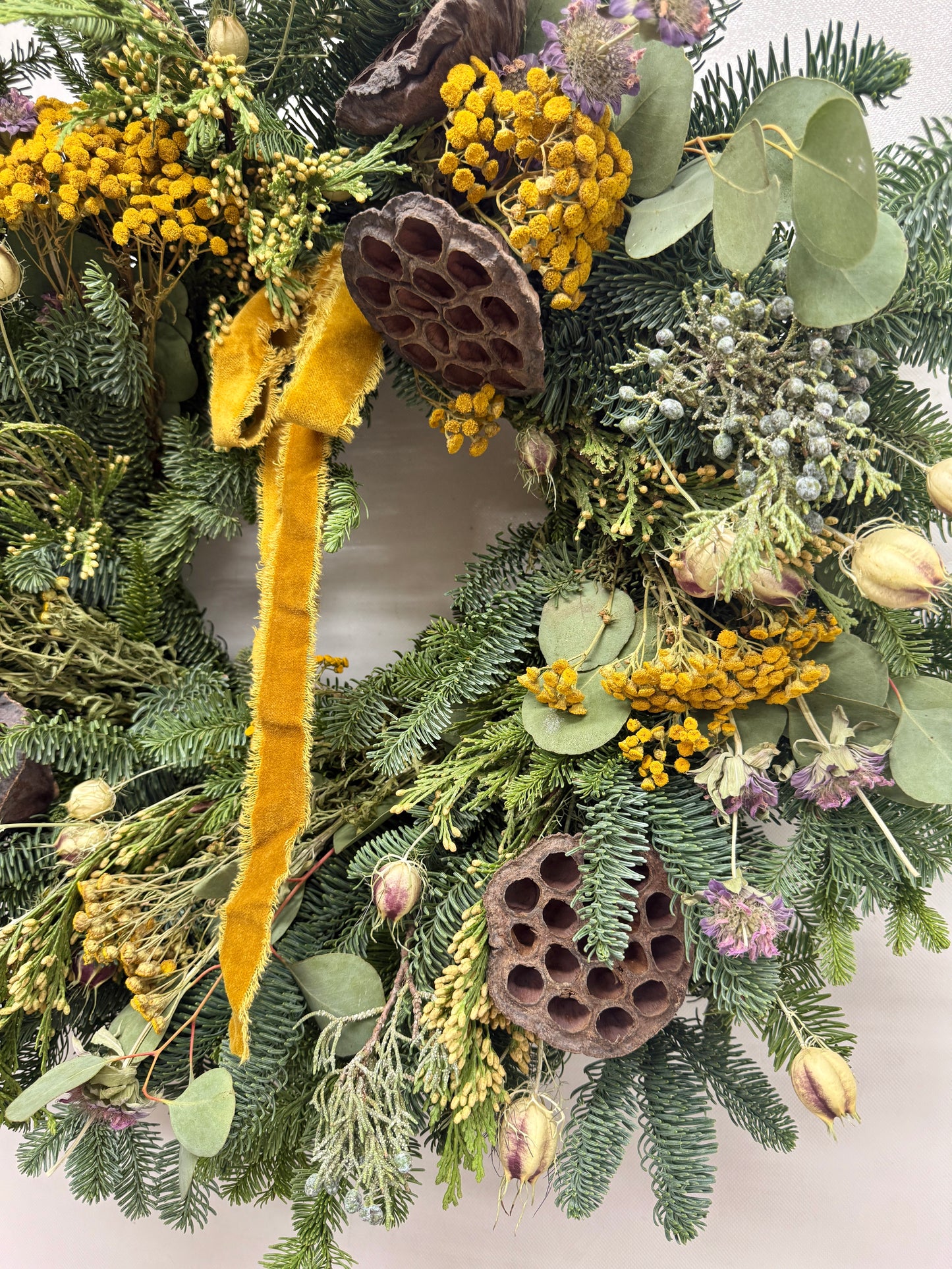 Fresh Evergreens Amber Forager’s Wreath
