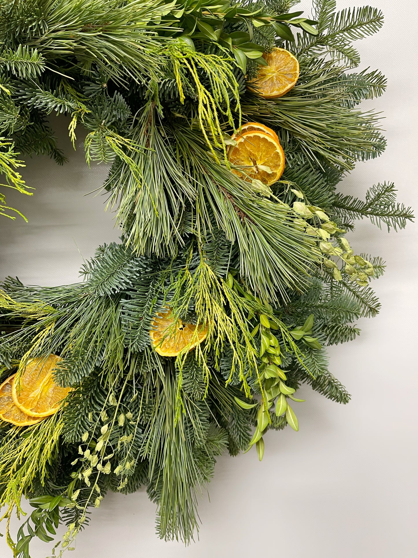 Fresh Evergreens Citrus Greenery Wreath