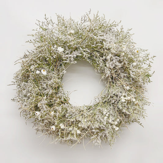 Dried German Statice and Ammobium Wreath