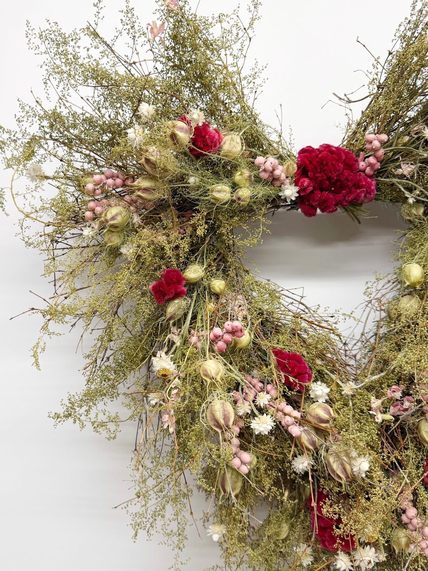 Dried Dream Heart Wreath