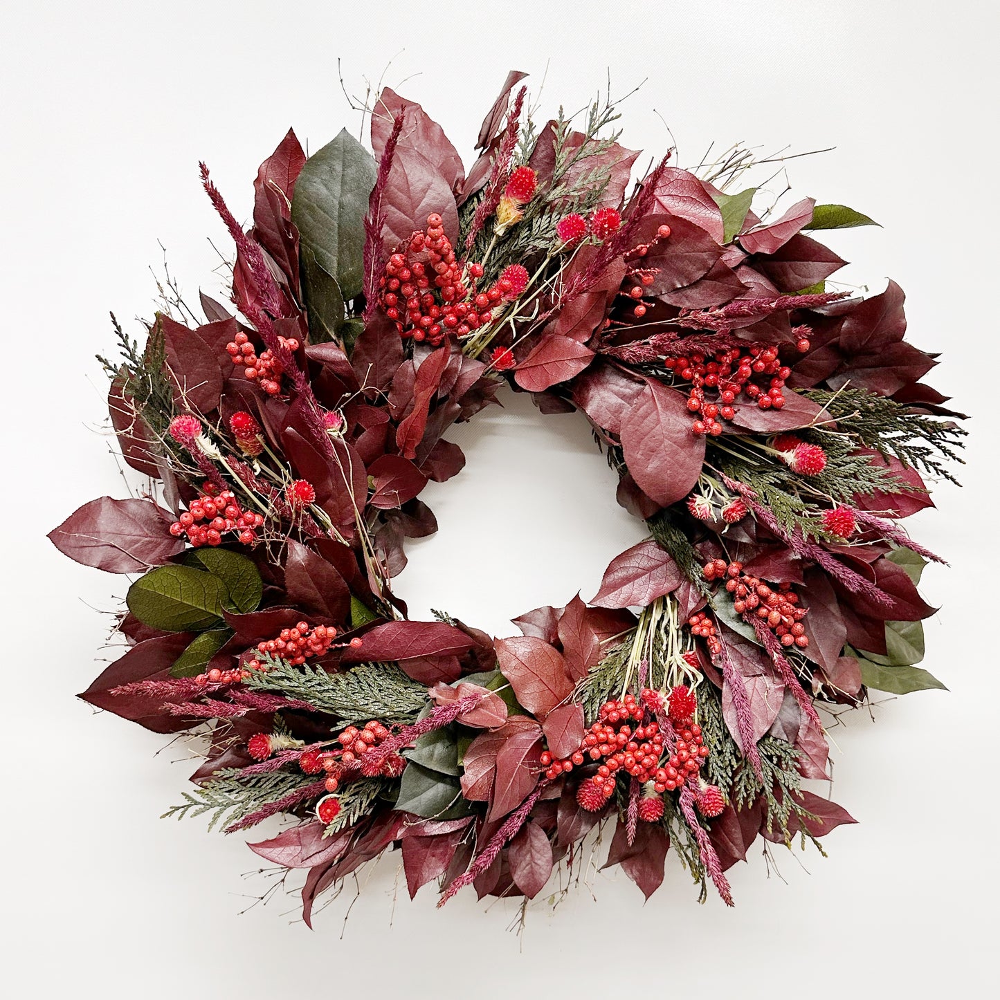 Dried and Preserved Redwood Berry Wreath