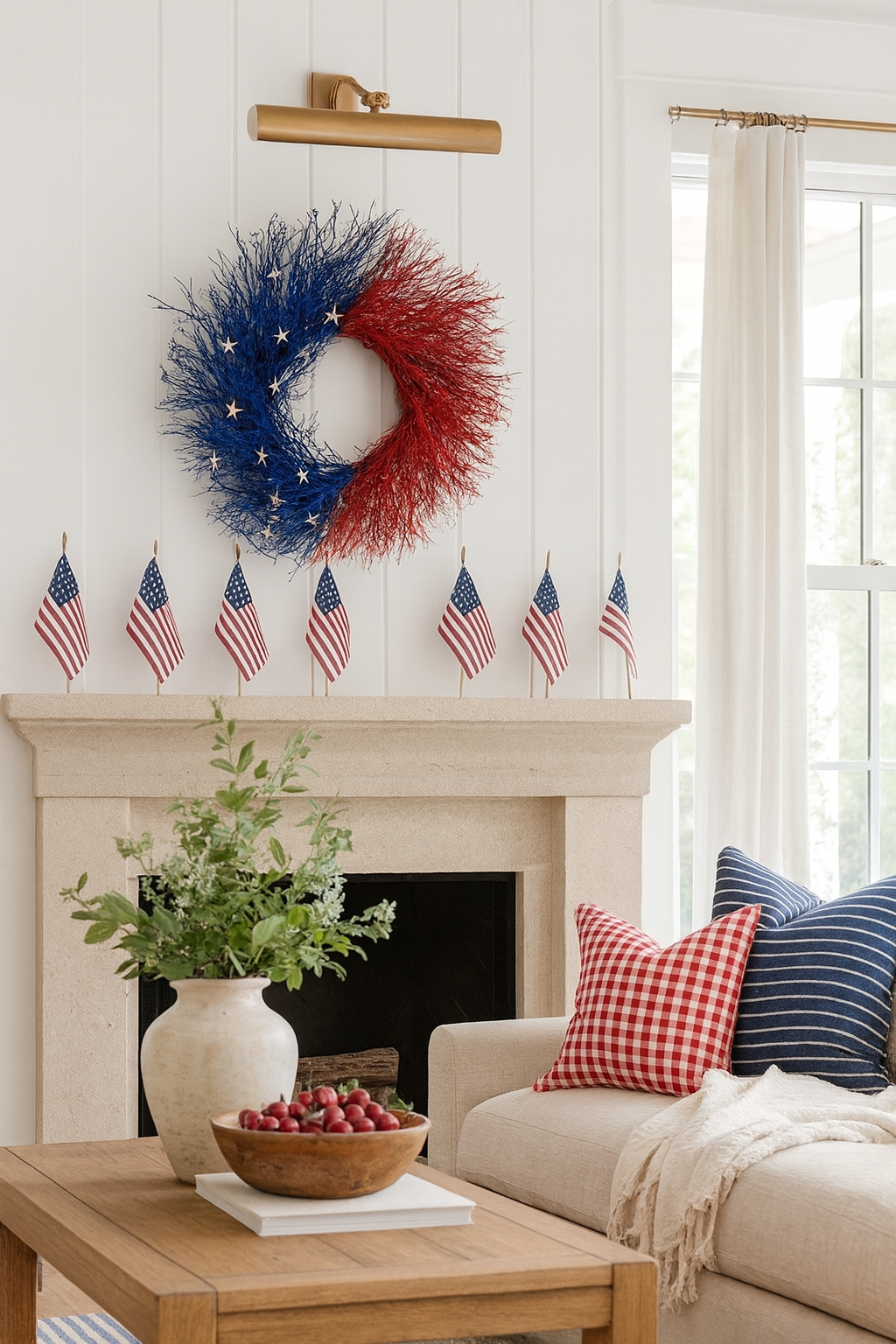 Dried Stars of Freedom Wreath