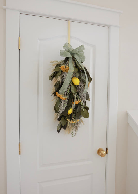 Dried and Preserved Sicilian Lemon Door Greeter Swag