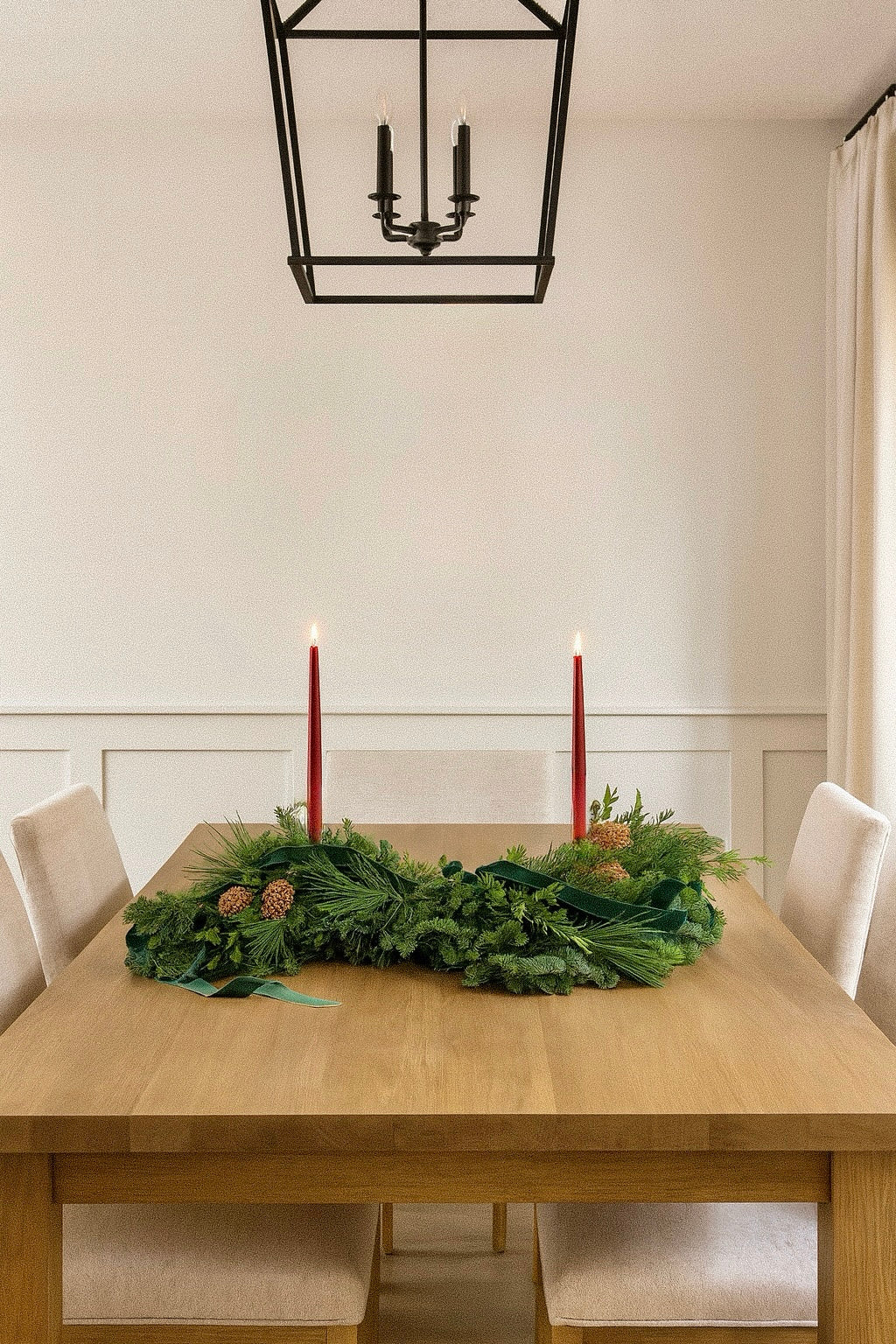 Fresh Evergreens Emerald Velvet Wreath