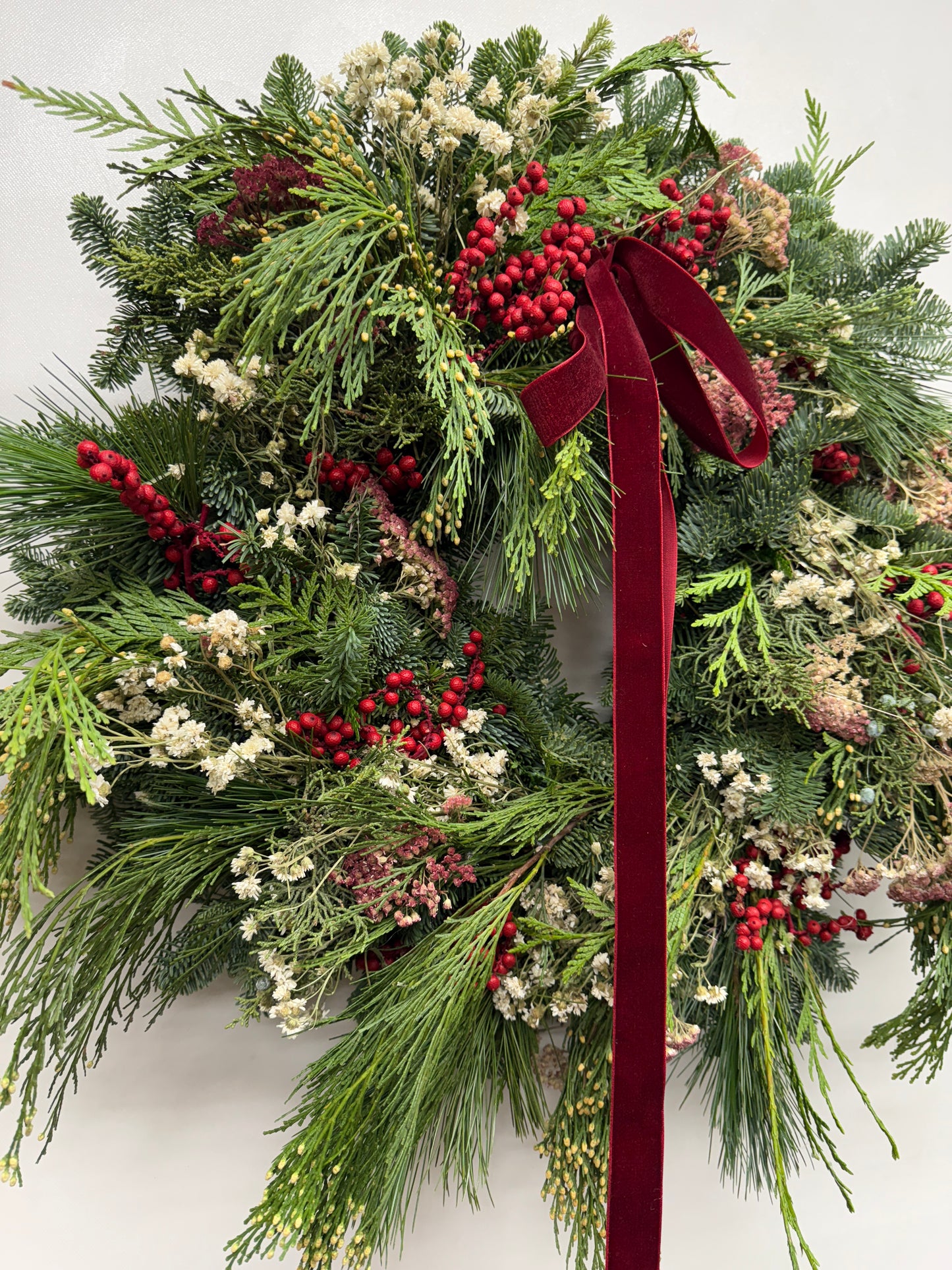 Fresh Evergreens Winterberry Fir Wreath
