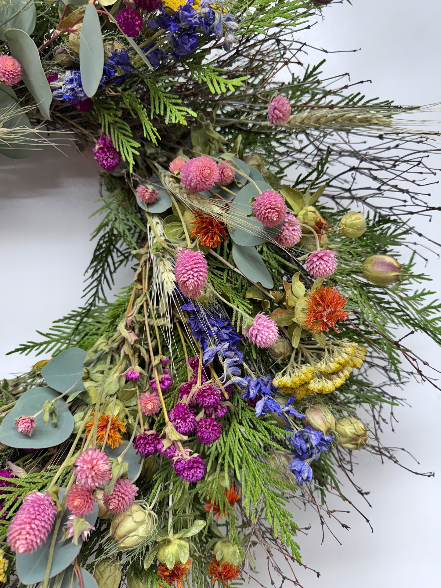 Dried Blooming Hillside Wreath
