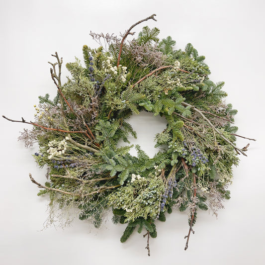 Fresh Evergreens Apple Branch Wreath