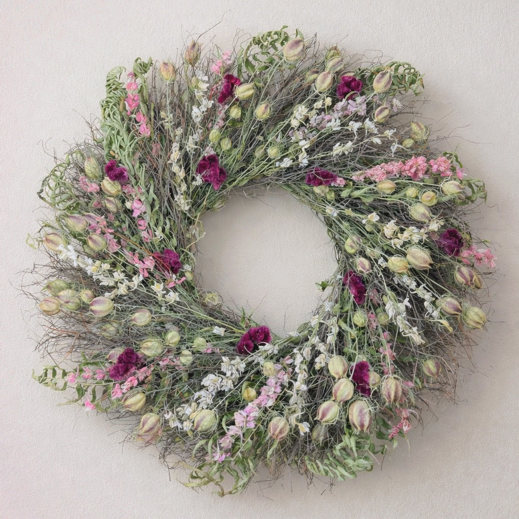 Dried Poet’s Garden Wreath