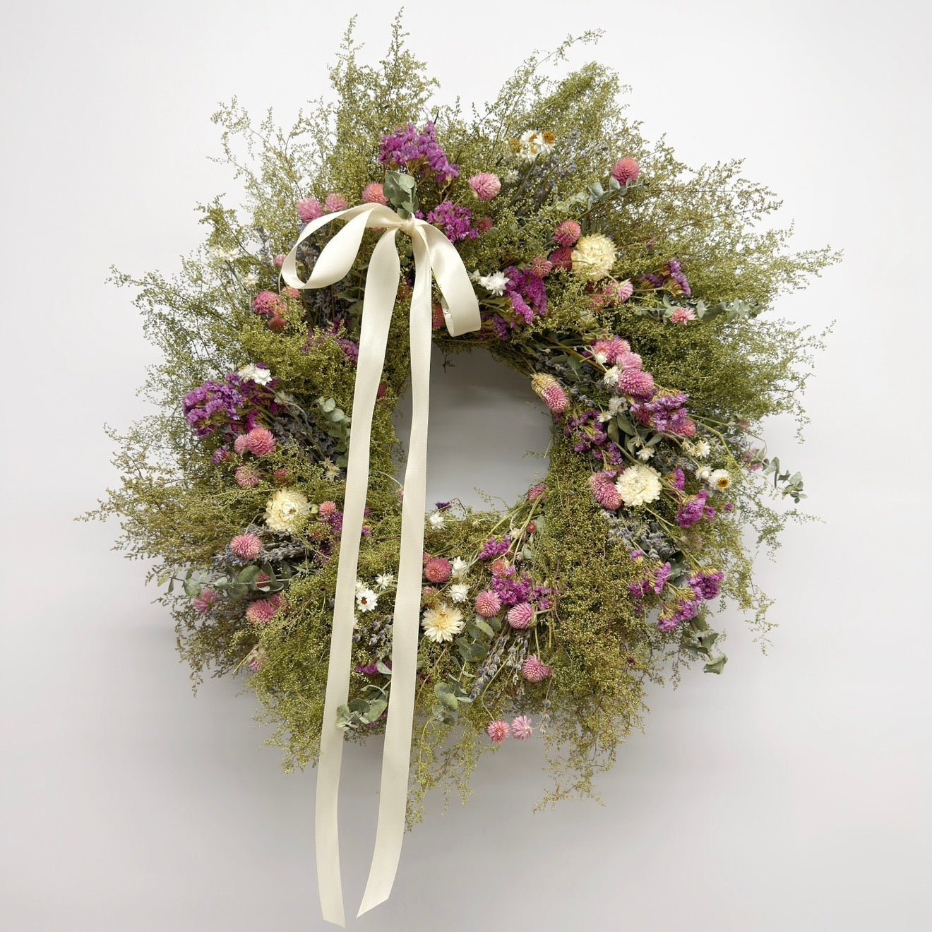 Dried Pink Ophelia Wreath