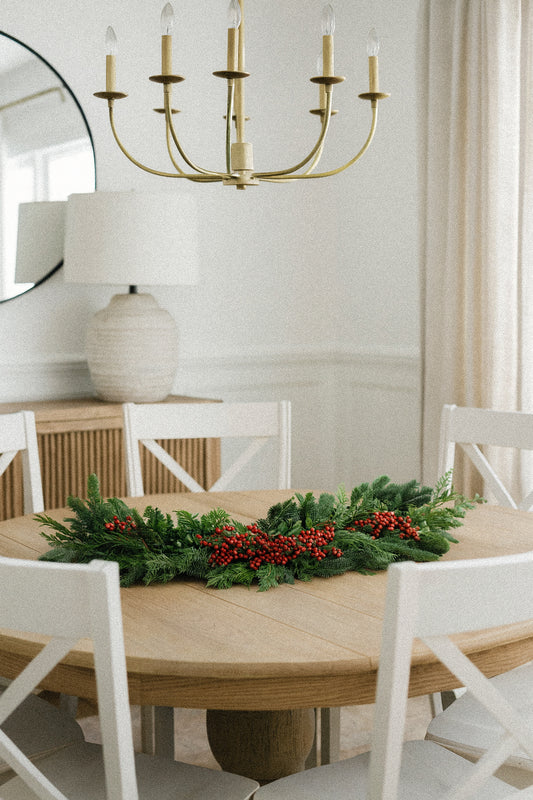Fresh Evergreens Festive Boughs Centerpiece