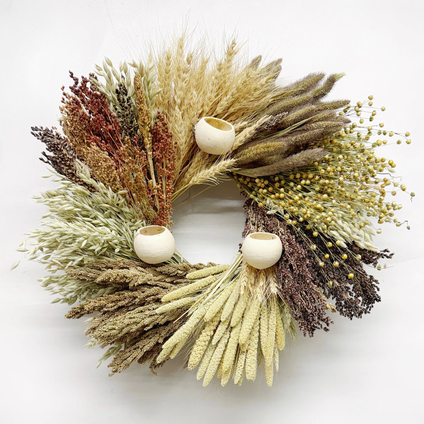 Dried Earthen Bird Feeder Wreath