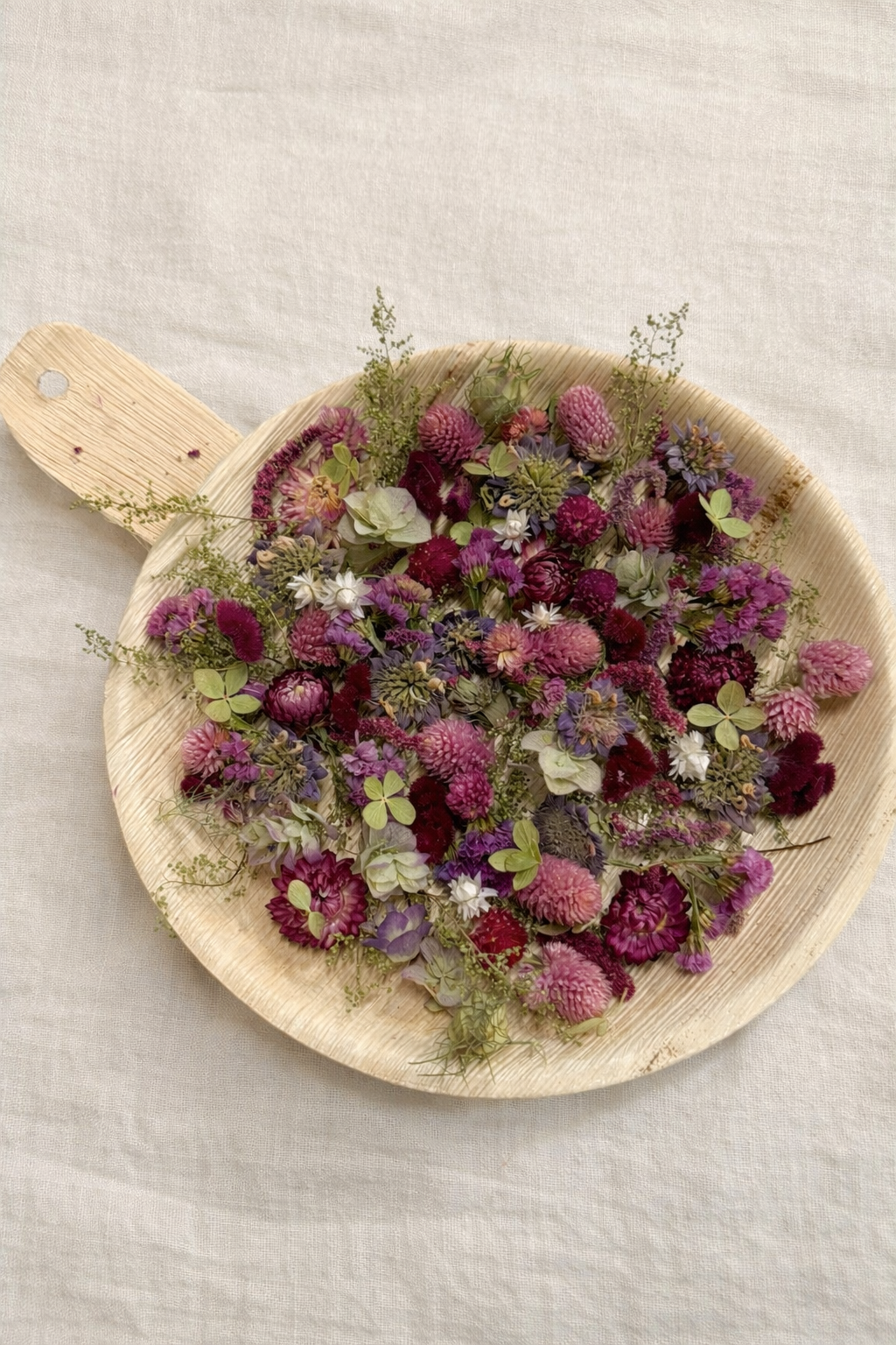 Dried Wildflower Pan Floral Palm Leaf Wall Art