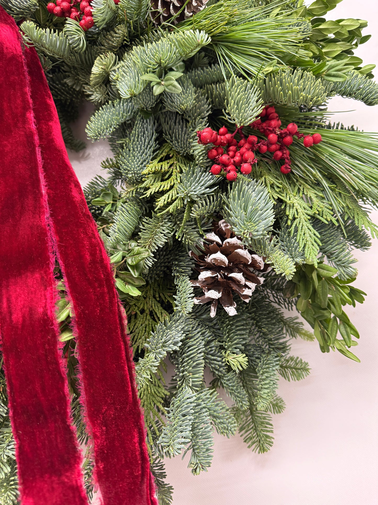 Fresh Evergreens Mistle and Pine Wreath