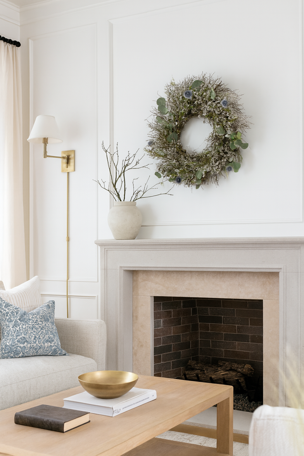 Dried Luna Frost Wreath