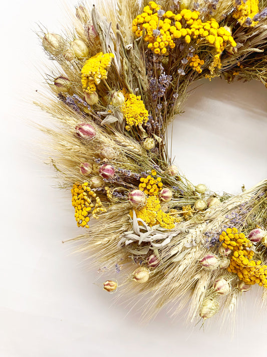 Dried Yellow Springs Wreath