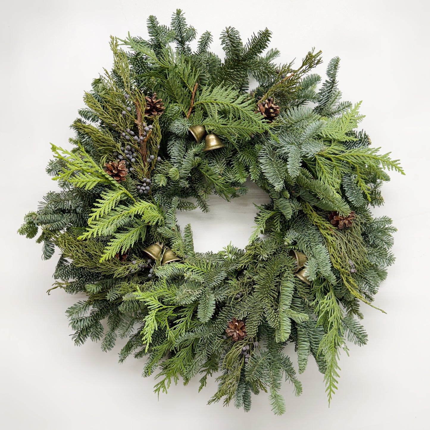 Fresh Evergreens Juniper Bells Wreath