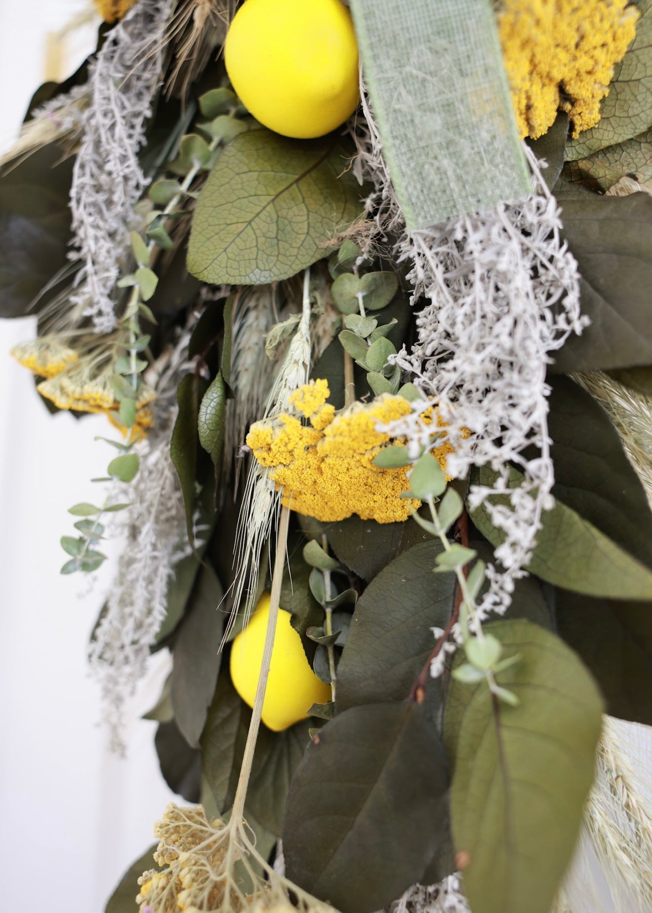 Dried and Preserved Sicilian Lemon Door Greeter Swag