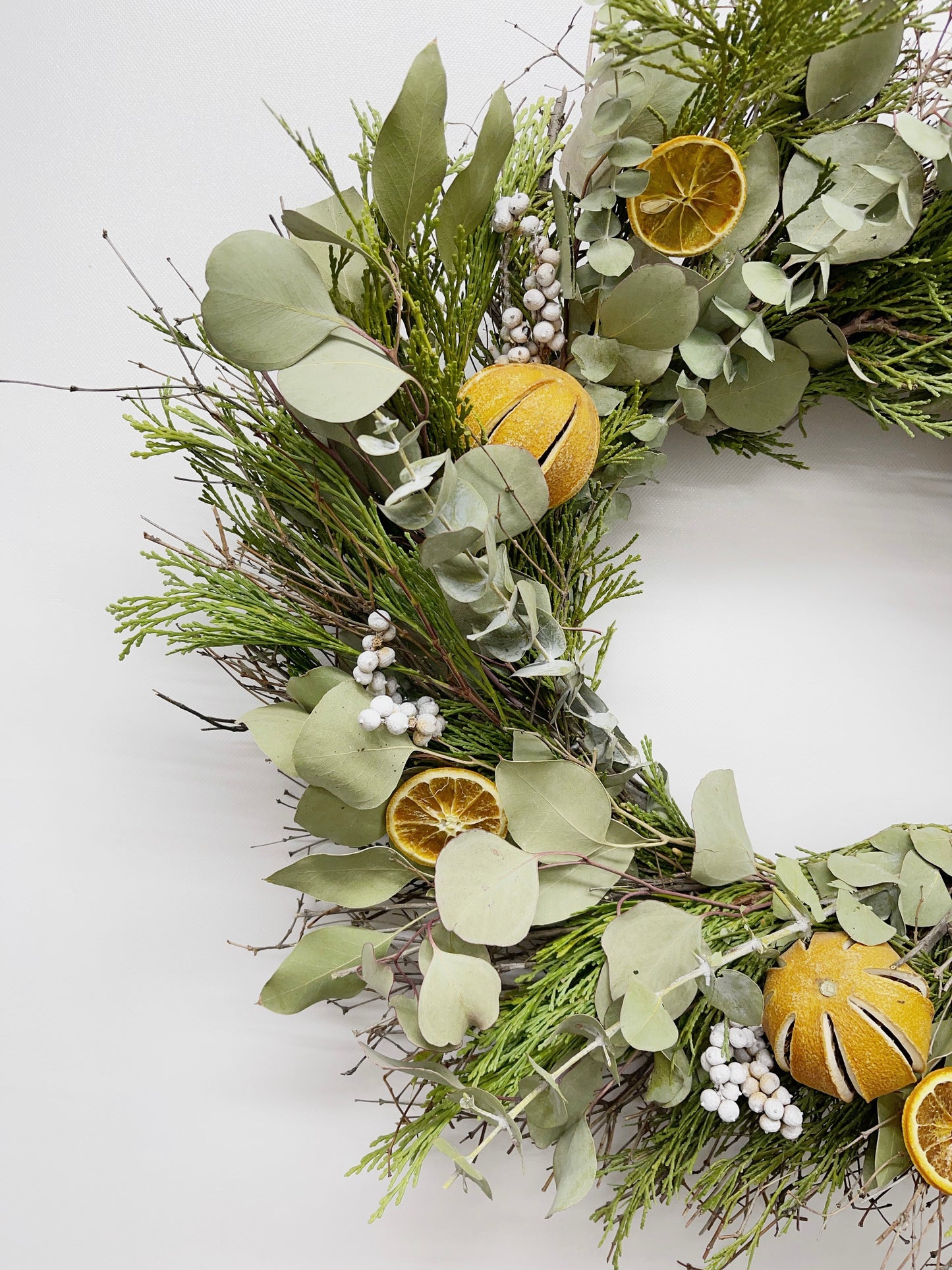 Dried Clementine and Cedar Wreath